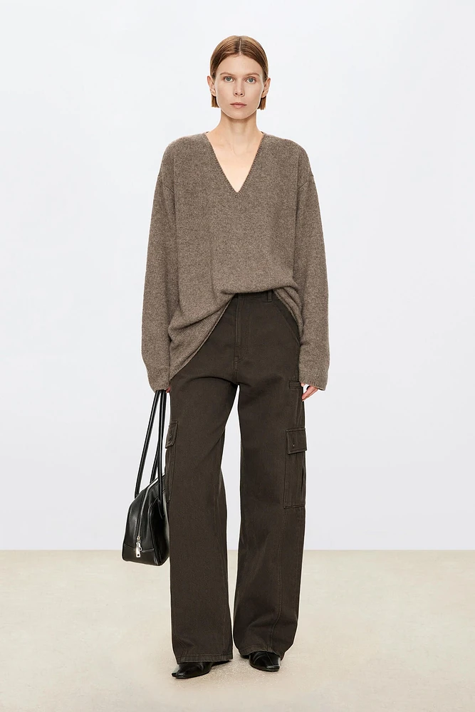 Silk & Cashmere UV Collar Sweater