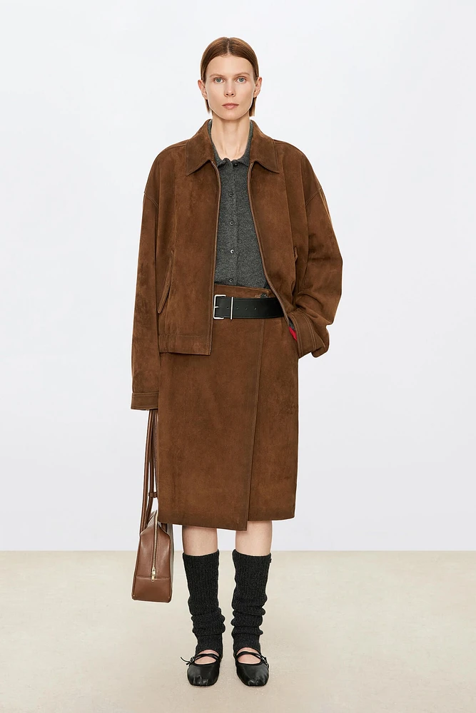 Suede Chamois Small Silhouette Jacket
