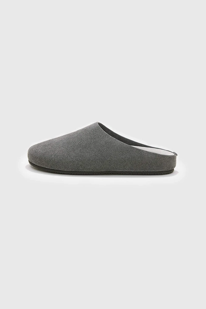 Suede Platform Mule Slips