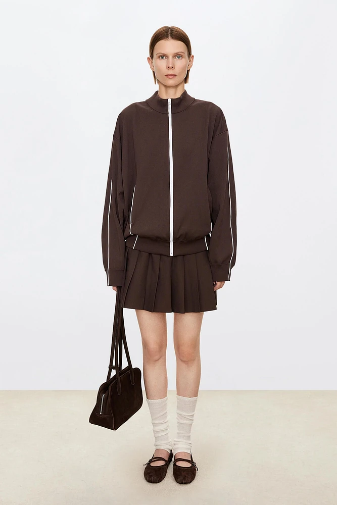 Tennis Style Knit Sports Jacket