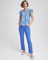 Girlfriend Fray Hem Kick Flare Jeans