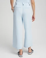 Crepe Wide-Leg Culotte Pants