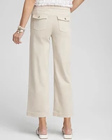 Pull-On Wide Leg Ankle Jeans