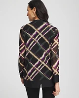 Plaid Mesh Cardigan
