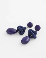 Navy Teardrop Earrings