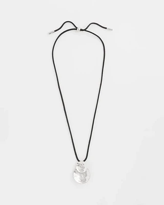 Silver Tone Circles Pendant Necklace