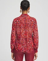 Chiffon Ruffle-Trim Blouse