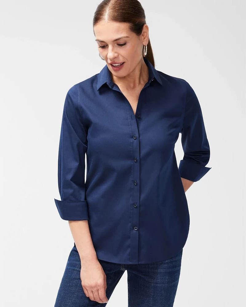 Stretch-Sateen Shirt
