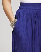 Pull-on Pleated Maxi Skirt