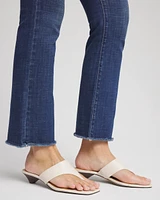 Petite Girlfriend Fray Hem Kick Flares