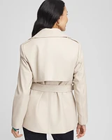 Buttery-Soft Faux Leather Trench Coat