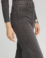 Wide Leg Frayed Hem Jeans