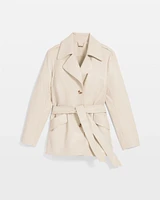 Buttery-Soft Faux Leather Trench Coat