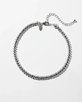 Silver Tone Twist Collar Necklace