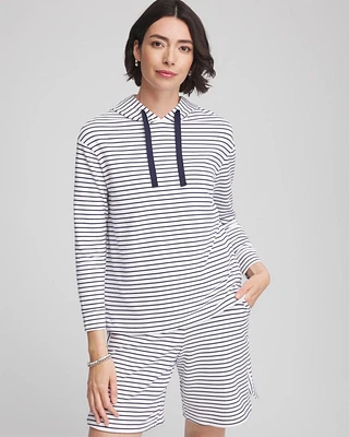 Zenergy® French Terry Cotton Striped Hoodie