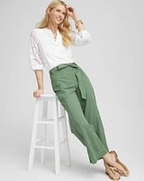Embroidered Lace-Trim Top
