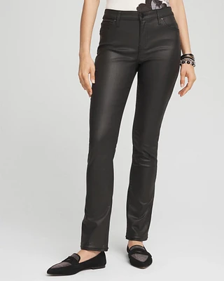 Girlfriend Coated Slim Leg  Jeans