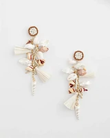 No Droop® Shell & Raffia Earrings