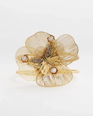 Statement Butterfly Filigree Hinge Bracelet