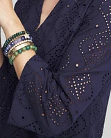Poplin Deep V-Neck Tunic
