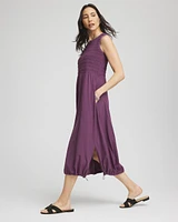 Zenergy® UPF Smocked Midi Dress