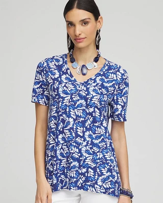 Butterfly Slub V-Neck Tee