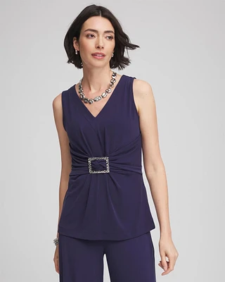 Travelers™ Knit Hammered-Buckle Top