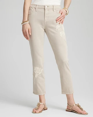 So Slimming® Sequin Girlfriend Cropped Jeans