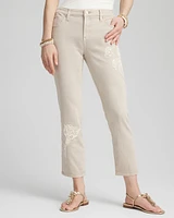 So Slimming® Sequin Girlfriend Cropped Jeans