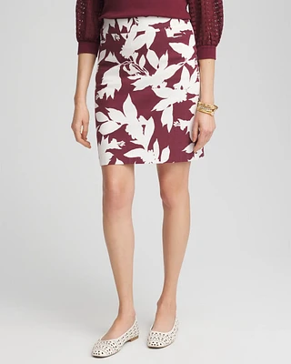 Brigitte™ Slub Floral Pull-On Skort