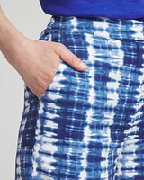 Tie-Dye Linen Cropped Pants