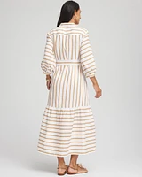 Striped Cotton-Gauze Shirtdress