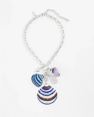 Silver-Tone Seashell Pendant Necklace