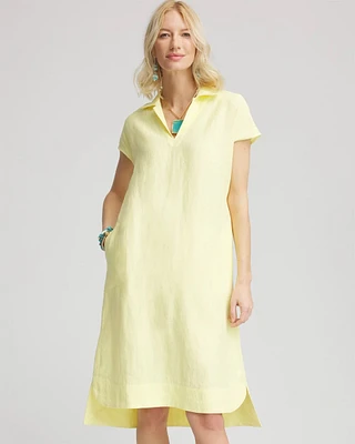 Linen Short-Sleeve Dress