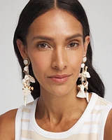No Droop® Shell & Raffia Earrings