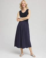 Petite Crochet-Bodice Maxi Dress