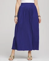 Pull-on Pleated Maxi Skirt