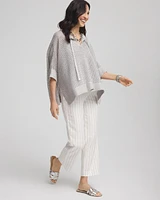Sequin Open Knit Poncho