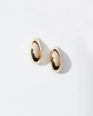 Gold Tone Huggie Hoops