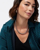 Silver Tone Twist Collar Necklace