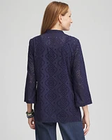 Poplin Deep V-Neck Tunic