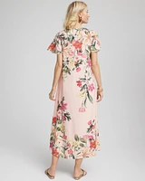 Floral Satin Maxi Dress