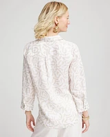 No Iron™ Animal Print Linen Shirt