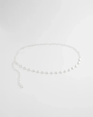 Silvertone Pebble Chain Belt