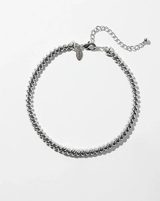 Silver Tone Collar Necklace
