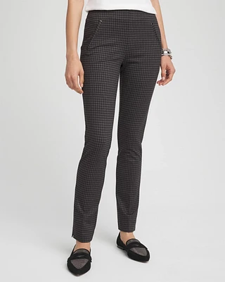 Juliet Tonal Check Ankle Pants