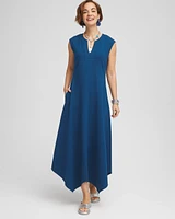 Trapunto Placket Midi Dress