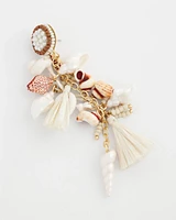 No Droop® Shell & Raffia Earrings