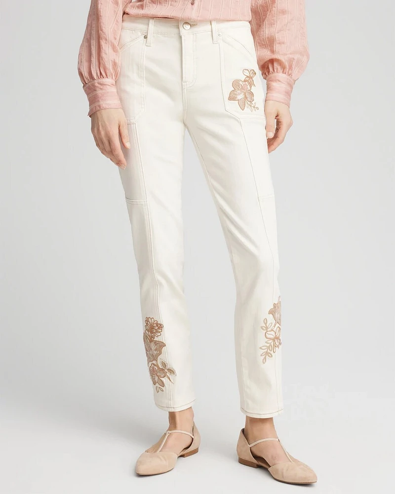 Girlfriend Ankle Utility Jeans