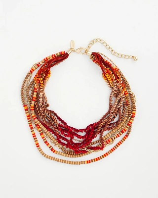 Mixed Media Layered Necklace